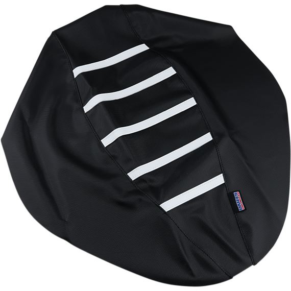 Parts Unlimited Ribbed Seat Cover - Black/White - Polaris