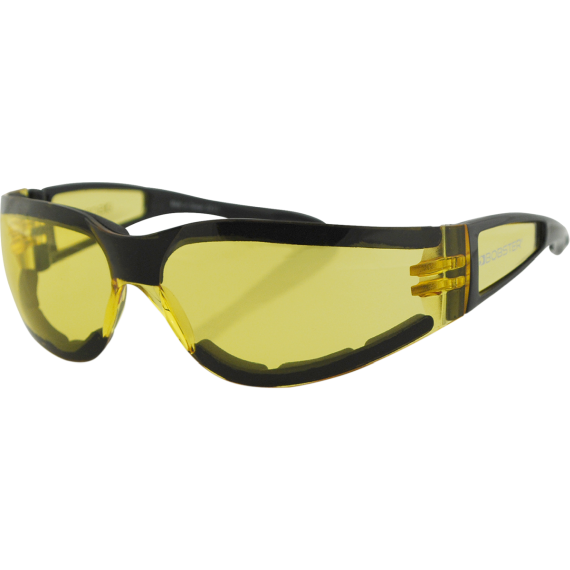 Bobster Shield II Sunglasses - Gloss Black - Yellow