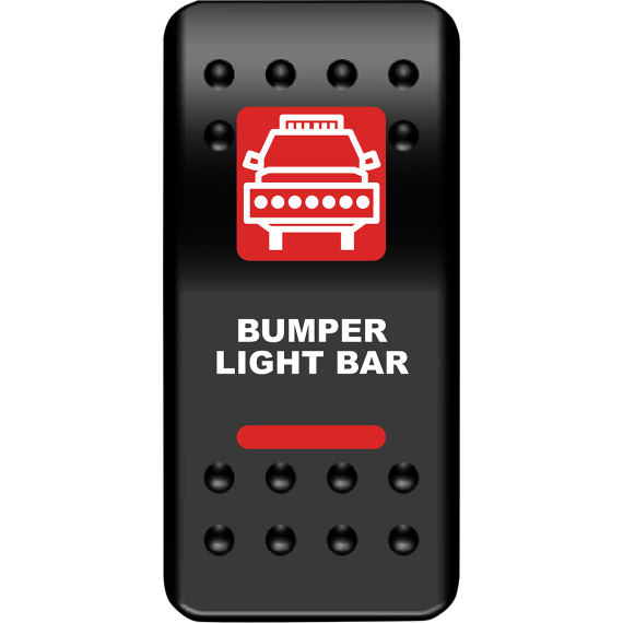 Moose Racing Rocker switch - Bumper Light Bar - Red