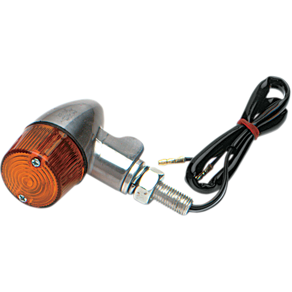 K and S Technologies Marker Light - Single Filament - Aluminum/Amber - Style 2