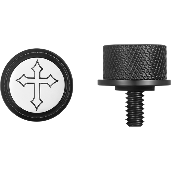 Figurati Designs Seat Mounting Knob - Black - Cross FD41-SEAT KN-BK