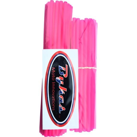 BYKAS Spoke Wraps Neon Pink 72/pk 21"/19"