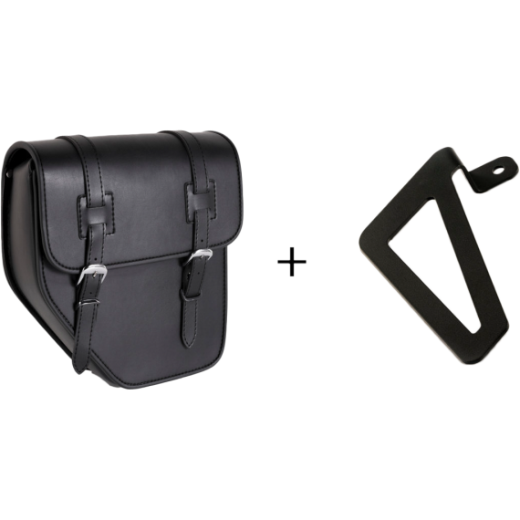 CUSTOMACCES Ibiza Saddlebag Black Left W/base +support