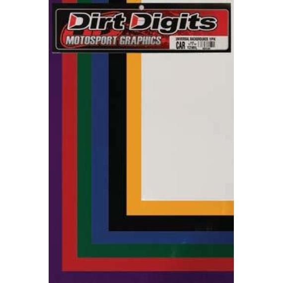 DIRT DIGITS Number Plate Backgrounds Black 3/pk