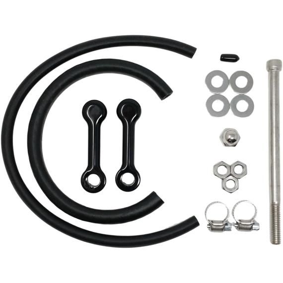 DK CUSTOM PRODUCTS Billet Tank Lift Kit 3" `10-17 Dyna Powder Coat Blk