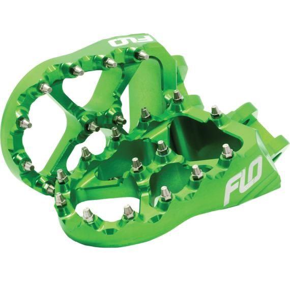 FLO MOTORSPORTS Pro Series Foot Pegs Green