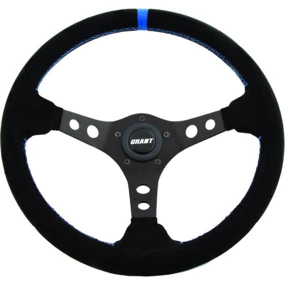 GRANT Suede Series Steering Wheel Black/blue