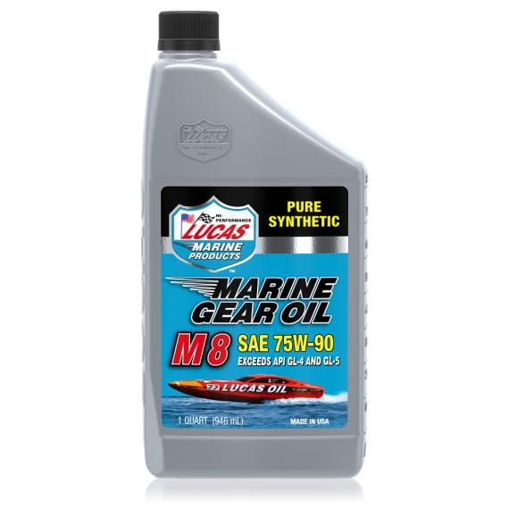 LUCAS Marine Gear Oil Pure Synthetic M8 1qt