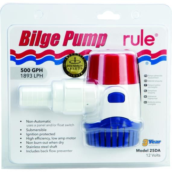 RULE Non-automatic Bilge Pump 500 G Ph