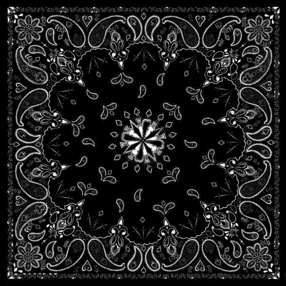 ZAN Bandanna Black Paisley