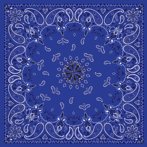 ZAN Bandanna Navy Paisley