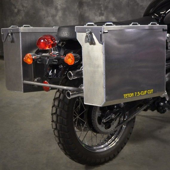 Happy Trails Products Aluminum Pannier Kit TETON -  Triumph Scrambler