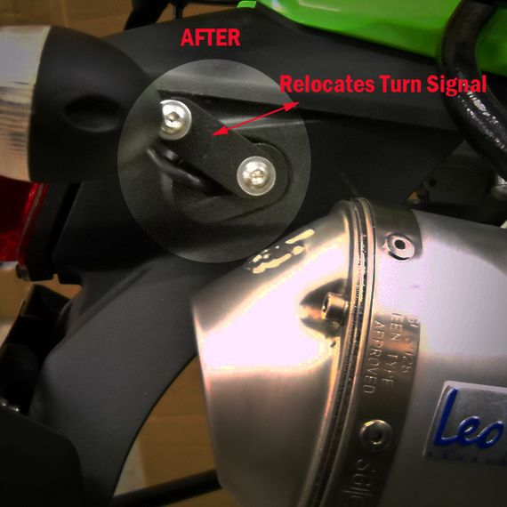 Happy Trails Products Kawasaki KLX250S Signal Relocation Kit