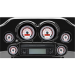 Dakota Digital MVX-8K Series Analog/Digital 2-Gauge Kit - Chrome Bezel - Black Face with Gray Background MVX-8200-KG-C