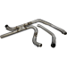 Ss Cycle El Dorado Dual Exhaust System - Chrome - Black Tracer 550-0678B