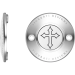 Figurati Designs Timing Cover - 2 Hole - Cross - Stainless Steel FD41-TC-2H-SS