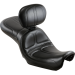 Le Pera Maverick Seat - With Backrest - Stitched - Black - FXD '06-'17 LK-970BR