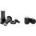 DUBYA Rim Lock Nut & Valve Cap Kit Black