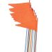 FIRESTIK Safety Flags Spring Mount Orange 7' 10/pk