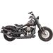 FREEDOM Upsweep W/fishtails Black `86-17 Softail