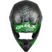 GMAX Youth Mx-46y Off-road Anim8 Helmet Dark Silver/green Yl