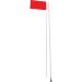 SAFETY 2pc Fiber Safety Flag 9"x12" 9ft Straight Mount