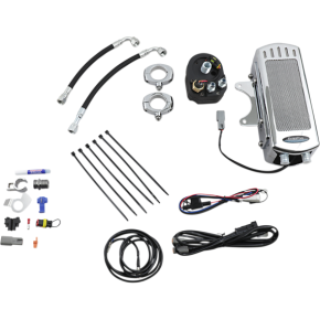 Ultracool Side Mount Oil Cooler Kit - Chrome - Dyna SMD-1C