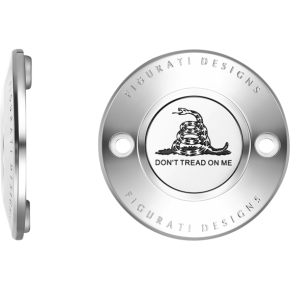 Figurati Designs Timing Cover - 2 Hole - Don't Tread on Me - Stainless Steel FD40-TC-2H-SS