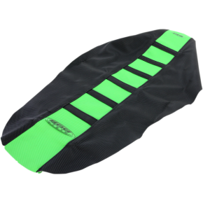 6-Ribbed Seat Cover - Black Ribs/Green Top/Black Sides 95941KGK