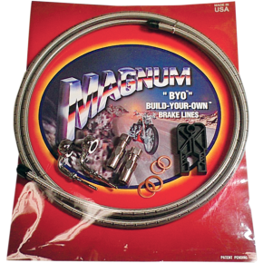 Magnum Brake Line Kit - Single Disc - 7/16"-Straight - 6' - Stainless Steel 396700A