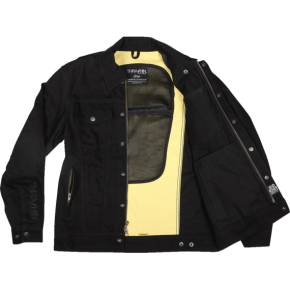 Highway v2 Denim Riding Jacket - Black - Large TMJ-10-10