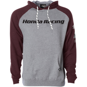 Honda Racing Hoodie - Gray/Burgundy - Large 23-88304