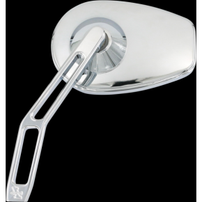 Mirror - Micro w/V2 Cut-Out Stem - Oval - Chrome - Left 102100