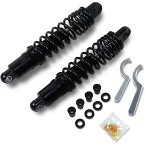 Drag Specialties Shocks Premium Ride-Height Adjustable Shocks - Black - Standard - 12.5" C16-0167NUAB