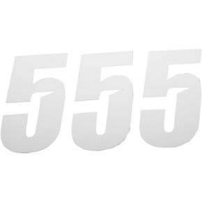 Slash Number Plate - #5 - White - 4" 45-28-5