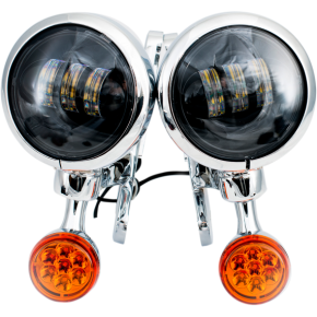 Rivco Products LED Turn/Run Lights 4-1/2" - Chrome/Black MV190