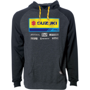 Suzuki 21 Racewear Hoodie - Charcoal/Black - Large 24-88424