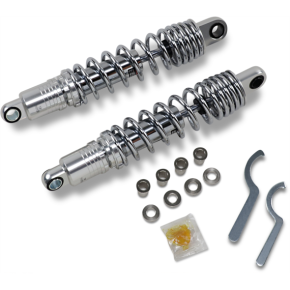 Drag Specialties Shocks Premium Ride-Height Adjustable Shocks - Chrome - Heavy Duty - 13.5" C16-0168NUH