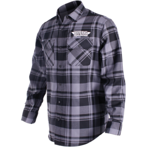 Drag Specialties Long-Sleeve Flannel Shirt - Gray/Black - Large DRG27S68GYLR