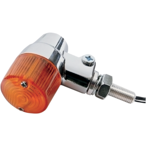 K and S Technologies Marker Light - Dual Filament - Amber/Chrome