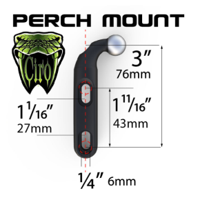 Ciro Perch Mount - Black 50111