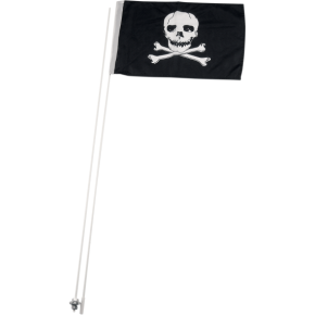 Flag Pole and Mount - With 12' X 19" Flag - Pirate - 5 Pack A90085