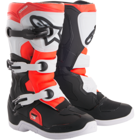 Tech 3S Boots - Black/White/Fluorescent Red - US 2 2014018-1231-2