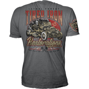 Vintage Velocity Tired Iron Restorations T-Shirt - Gray - 4XL VV40174-4XL