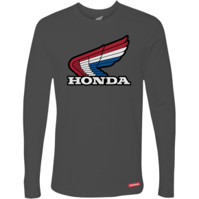 Honda Wing Long-Sleeve T-Shirt - Charcoal - Large NP21S-M3023-L