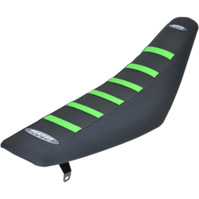 6-Ribbed Seat Cover - Green Ribs/Black Top/Black Sides 95915GK