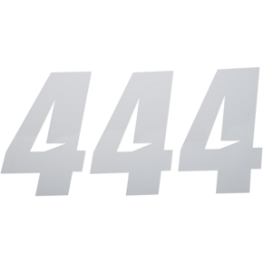 Slash Number Plate - #4 - White - 7" 45-32-4