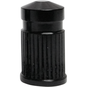 Valve Stem Cap - Round - Black - Anodized SVC-307-ANO