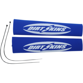 12.25" Standard Dirt Skins™ Fork Covers - 2 mm Neoprene - Blue/White DSFRKSEAL15-2