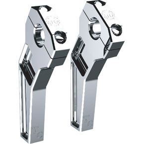 Risers - Pullback - 1-1/8" Clamping - 6" Rise - Chrome TD-R22-06